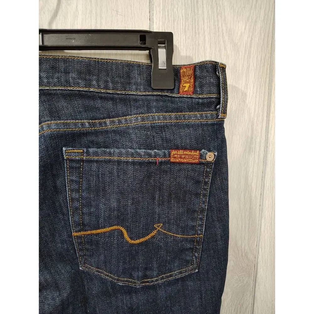 7 For All Mankind Dark Wash Denim Jeans Women's 31 Bootcut
